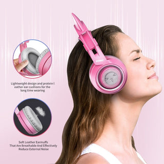 Kawaii Gaming Cat Ear Mic 3.5mm Headphones null The Kawaii Shoppu