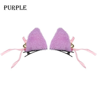 Kawaii Plush Cat Ears 3-purple Accessory The Kawaii Shoppu