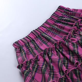Kawaii Princess Plaid Skirt - Pink College Cutie Clothing and Accessories by The Kawaii Shoppu | The Kawaii Shoppu
