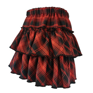 Kawaii Princess Plaid Skirt - Pink College Cutie Clothing and Accessories by The Kawaii Shoppu | The Kawaii Shoppu