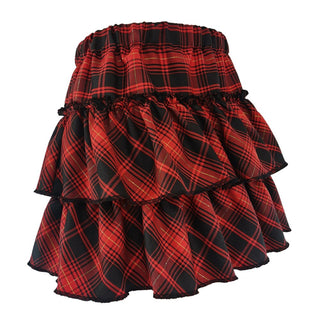 Kawaii Princess Plaid Skirt - Pink College Cutie Clothing and Accessories by The Kawaii Shoppu | The Kawaii Shoppu