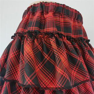 Kawaii Princess Plaid Skirt - Pink College Cutie Clothing and Accessories by The Kawaii Shoppu | The Kawaii Shoppu