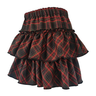 Kawaii Princess Plaid Skirt - Pink College Cutie Clothing and Accessories by The Kawaii Shoppu | The Kawaii Shoppu