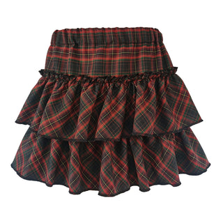 Kawaii Princess Plaid Skirt - Pink College Cutie Dark Red S Clothing and Accessories by The Kawaii Shoppu | The Kawaii Shoppu