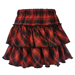 Kawaii Princess Plaid Skirt - Pink College Cutie Red S Clothing and Accessories by The Kawaii Shoppu | The Kawaii Shoppu