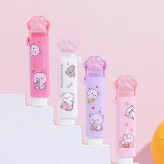 Kawaii Push-pull Design Cat Paw Portable Rubber Eraser 1 piece Random Stationery by The Kawaii Shoppu | The Kawaii Shoppu