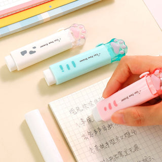 Kawaii Push-pull Design Cat Paw Portable Rubber Eraser Stationery by The Kawaii Shoppu | The Kawaii Shoppu