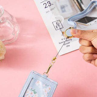 Kawaii Sakura ID Photo Card Holder Lanyard Accessories by The Kawaii Shoppu | The Kawaii Shoppu