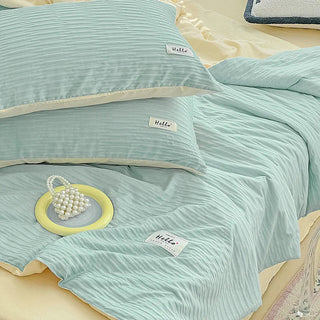 KShoppu Seersucker Washed Cotton Summer Quilt Bedding by The Kawaii Shoppu | The Kawaii Shoppu