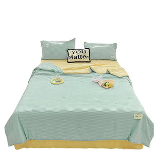KShoppu Seersucker Washed Cotton Summer Quilt Bedding by The Kawaii Shoppu | The Kawaii Shoppu