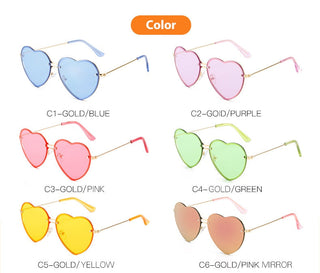 LOVE Ocean Heart Sunglasses As picture Clothing and Accessories by The Kawaii Shoppu | The Kawaii Shoppu