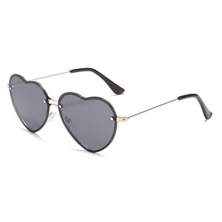 LOVE Ocean Heart Sunglasses GOLD BLACK As picture Clothing and Accessories by The Kawaii Shoppu | The Kawaii Shoppu
