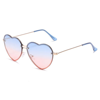 LOVE Ocean Heart Sunglasses GOLD BLUE PINK As picture Clothing and Accessories by The Kawaii Shoppu | The Kawaii Shoppu