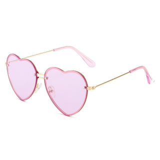 LOVE Ocean Heart Sunglasses GOLD PURPLE As picture Clothing and Accessories by The Kawaii Shoppu | The Kawaii Shoppu