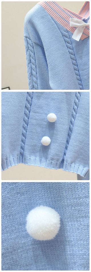 Lucy Lou Knit Crop Sweater One Size Fashion The Kawaii Shoppu