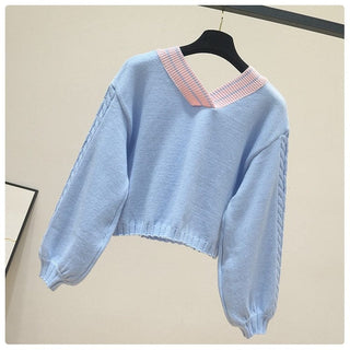 Lucy Lou Knit Crop Sweater One Size Fashion The Kawaii Shoppu