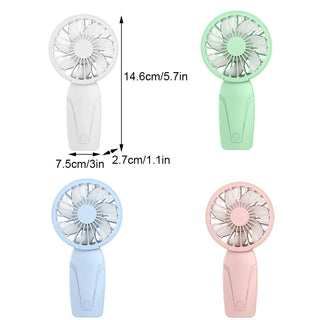 Mini USB Handheld Fan for Summer – Cute Portable Rechargeable Small Fan with 3 Speed Settings | Quiet Personal Cooling Fan for Travel, Office, School