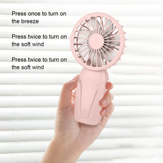 Mini USB Handheld Fan for Summer – Cute Portable Rechargeable Small Fan with 3 Speed Settings | Quiet Personal Cooling Fan for Travel, Office, School