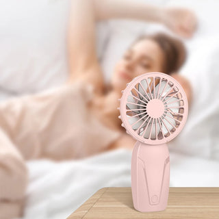 Mini USB Handheld Fan for Summer – Cute Portable Rechargeable Small Fan with 3 Speed Settings | Quiet Personal Cooling Fan for Travel, Office, School
