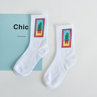 Moon Milk Kawaii Socks Cactus Fashion The Kawaii Shoppu