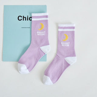 Moon Milk Kawaii Socks Purple Moon Fashion The Kawaii Shoppu