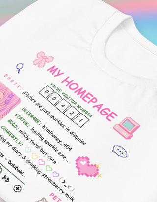 My Homepage 90s Aesthetic Website Womens Tshirt