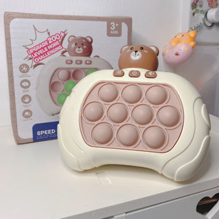 NEW Upgraded - 1PC Cute Bear Popit Light up Handheld Fidget Toy Poppit Console Game Toy by The Kawaii Shoppu | The Kawaii Shoppu