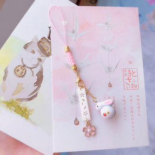 Omamori Lucky Sakura Keychain Accessory The Kawaii Shoppu