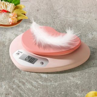 Pink Heart-Shaped Digital Kitchen Scale