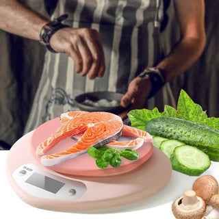 Pink Heart-Shaped Digital Kitchen Scale