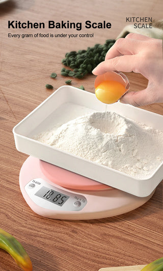 Pink Heart-Shaped Digital Kitchen Scale