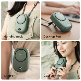 Portable Neck Fan Hands-Free Wearable Air Conditioner – USB Rechargeable 3-Speed Cooling Fan with Long Battery Life for Travel, Office, Camping