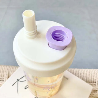 Purple Bow Tumbler with Straw – Kawaii Bubble Tea Cup