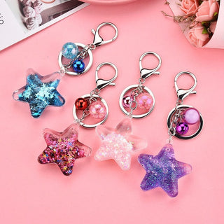 Quicksand Star glitter Keyring null The Kawaii Shoppu