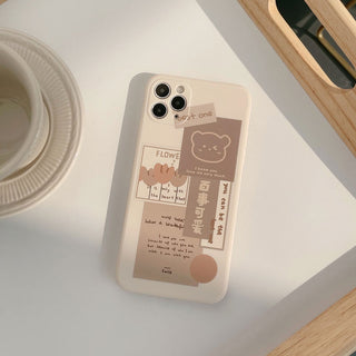 Retro Chocolate Smile Sweet Bear iPhone Case Phone Cases & Covers by The Kawaii Shoppu | The Kawaii Shoppu