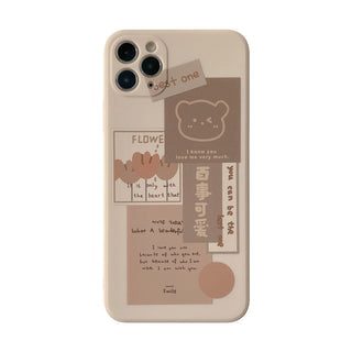 Retro Chocolate Smile Sweet Bear iPhone Case Phone Cases & Covers by The Kawaii Shoppu | The Kawaii Shoppu