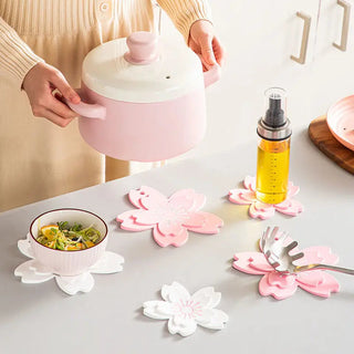 Sakura Flower Silicone Hot Pan Plate Mat Coaster Home & Kitchen by The Kawaii Shoppu | The Kawaii Shoppu