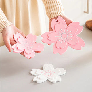 Sakura Flower Silicone Hot Pan Plate Mat Coaster Home & Kitchen by The Kawaii Shoppu | The Kawaii Shoppu