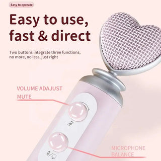 Shoppu Heart Professional USB Noise Reduction Pink Microphone For Mobile Phone Pink Electrical by The Kawaii Shoppu | The Kawaii Shoppu