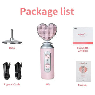 Shoppu Heart Professional USB Noise Reduction Pink Microphone For Mobile Phone Pink Electrical by The Kawaii Shoppu | The Kawaii Shoppu