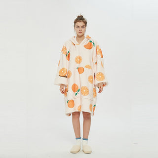Shoppu Kawaii Snuddie Cloak Blanket Hoodie Oranges Adult Clothing and Accessories by The Kawaii Shoppu | The Kawaii Shoppu