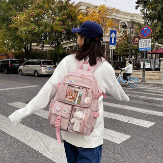 Shoppu Study Essential ITA Multi Pocket School Travel Backpack Bag by The Kawaii Shoppu | The Kawaii Shoppu
