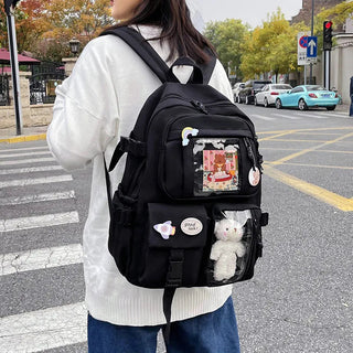 Shoppu Study Essential ITA Multi Pocket School Travel Backpack Bag by The Kawaii Shoppu | The Kawaii Shoppu