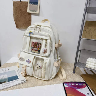 Shoppu Study Essential ITA Multi Pocket School Travel Backpack Bag by The Kawaii Shoppu | The Kawaii Shoppu