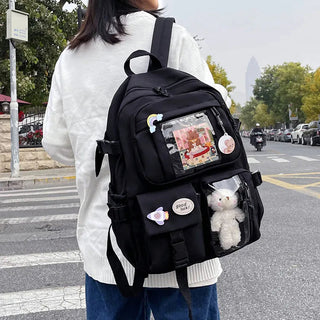 Shoppu Study Essential ITA Multi Pocket School Travel Backpack Bag by The Kawaii Shoppu | The Kawaii Shoppu