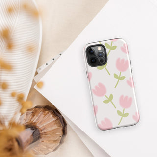Shoppu Tulip Days Tough Phone Case for iPhone Glossy iPhone 12 Pro Max by The Kawaii Shoppu | The Kawaii Shoppu
