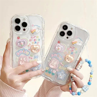 Smile Happy Day iPhone Cover with Charm Chain Lanyard Happy Bear Phone Cases & Covers by The Kawaii Shoppu | The Kawaii Shoppu