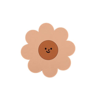 Sunflower PVC Heat Insulation Coaster Dark Khaki M Decor The Kawaii Shoppu