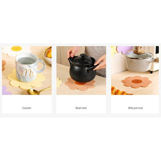 Sunflower PVC Heat Insulation Coaster Decor The Kawaii Shoppu
