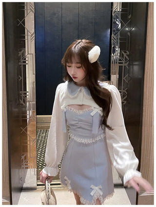 Sweet Lace Bow Kawaii Dress